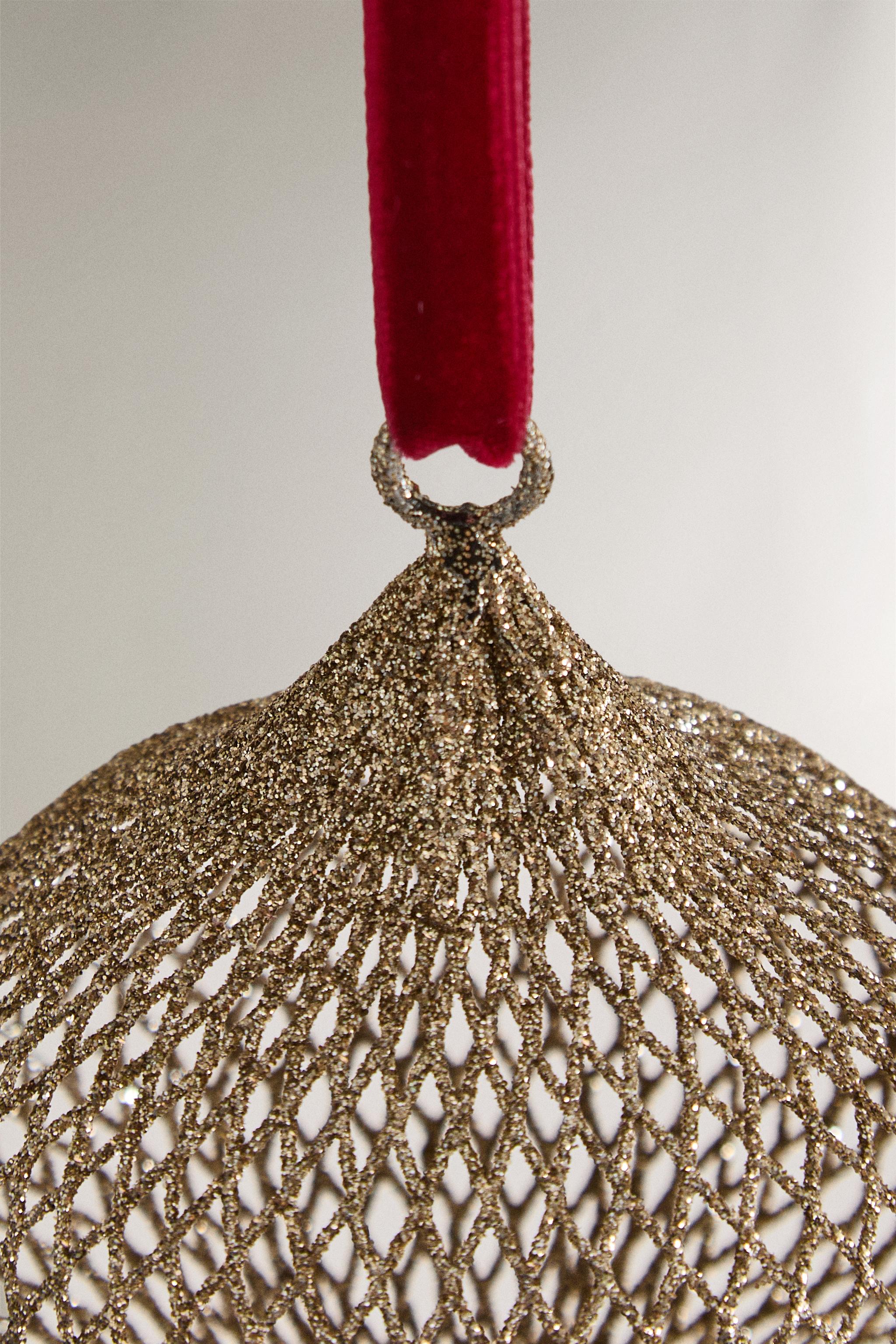 MESH BALL CHRISTMAS TREE ORNAMENT
